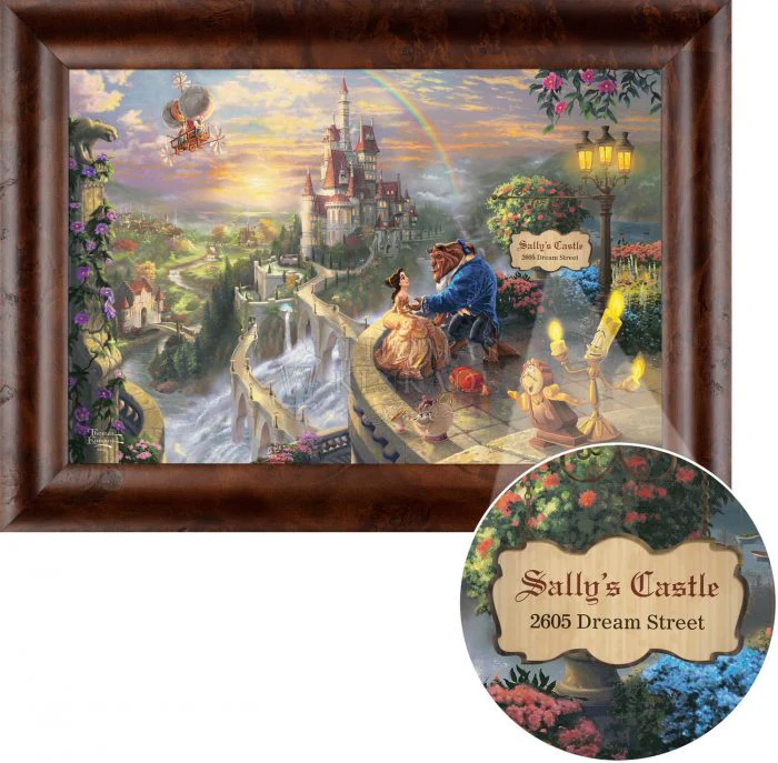 Beauty and the Beast Falling In Love - Personalized Canvas - Image 2
