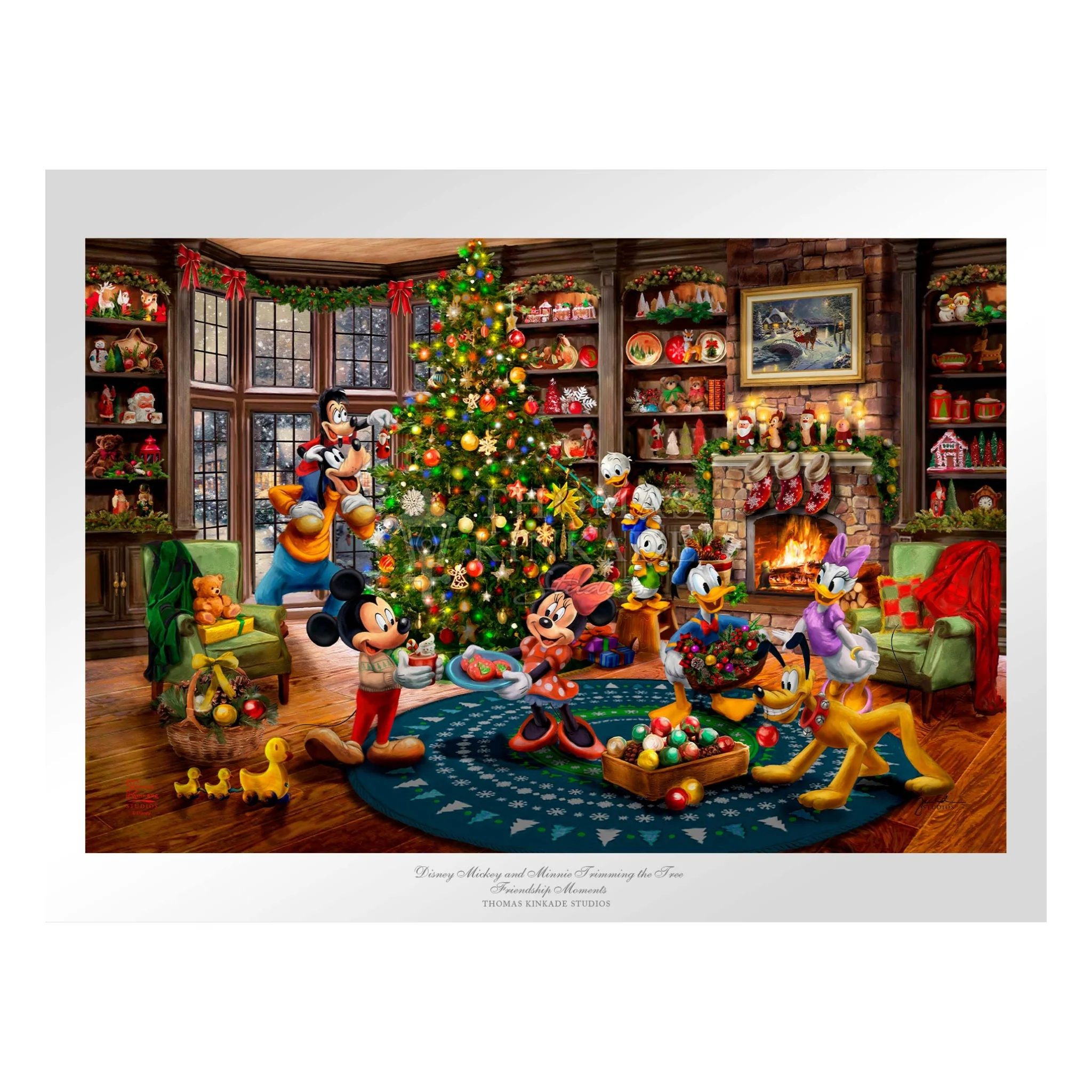 Disney Mickey and Minnie Trimming the Tree - Image 3