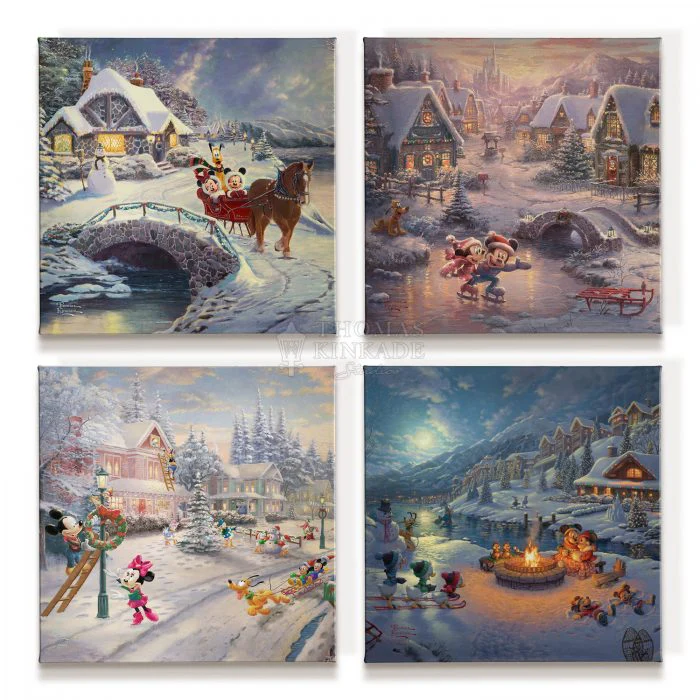 Mickey and Minnie Holiday (Set of 4)