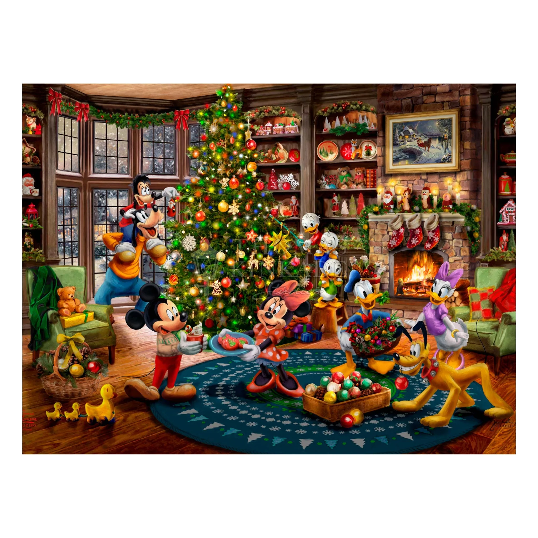 Disney Mickey and Minnie Trimming the Tree - Image 11