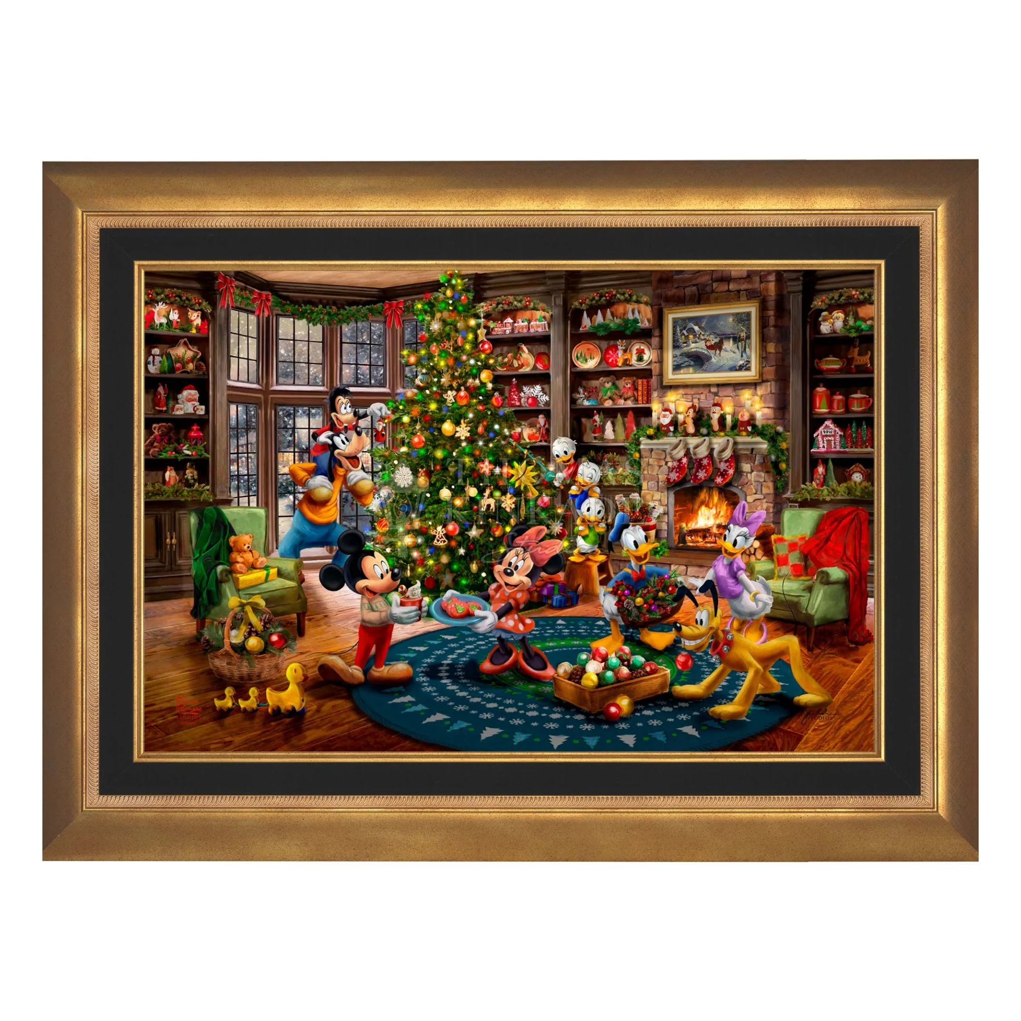 Disney Mickey and Minnie Trimming the Tree - Image 3
